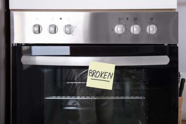Home Warranty Example with broken oven to be replaced. 
